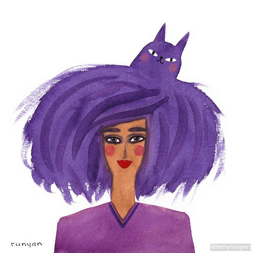 Purple Mop Hat!-Terry Runyan Creative