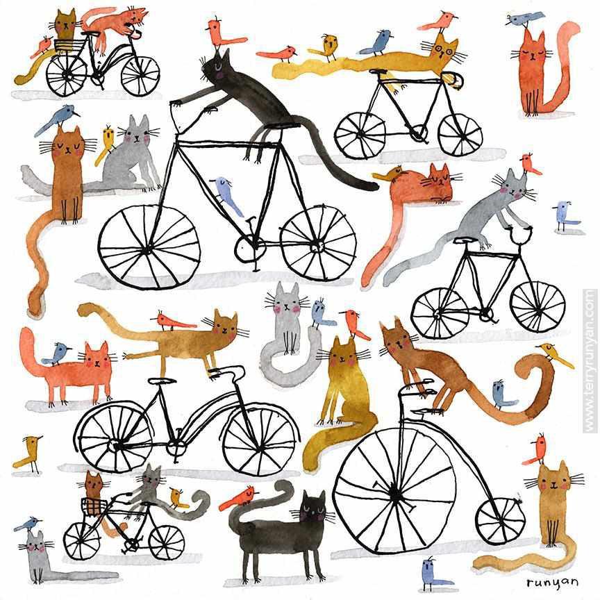 Cat Peloton!-Terry Runyan Creative