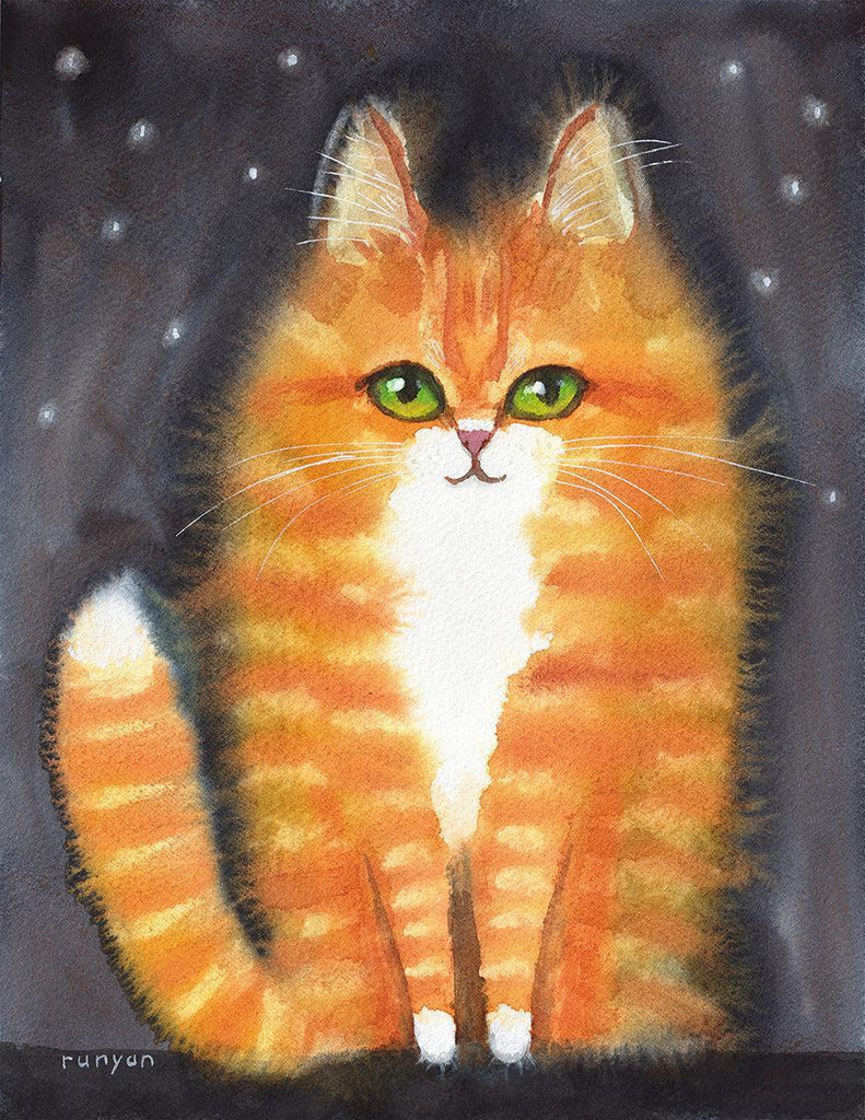 Ginger Floof & Fireflies!-Terry Runyan Creative