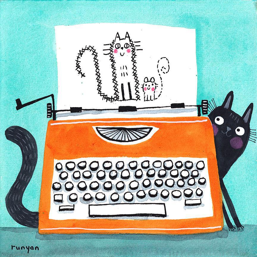 Typewriter Cat!-Terry Runyan Creative