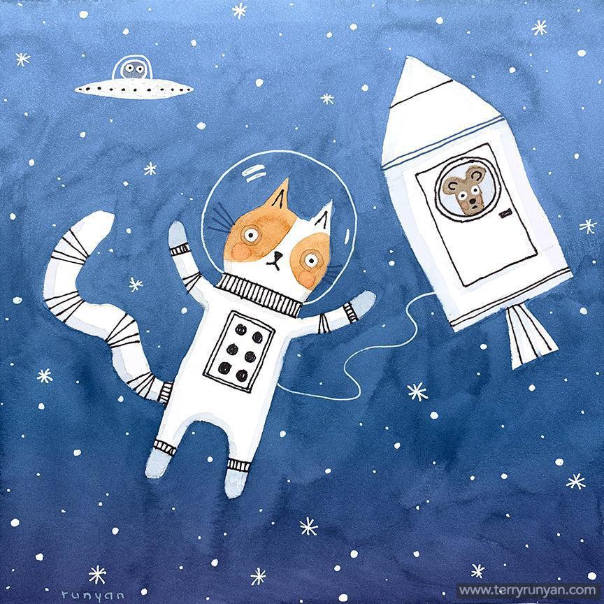 Catronaut! Happy #caturday!-Terry Runyan Creative