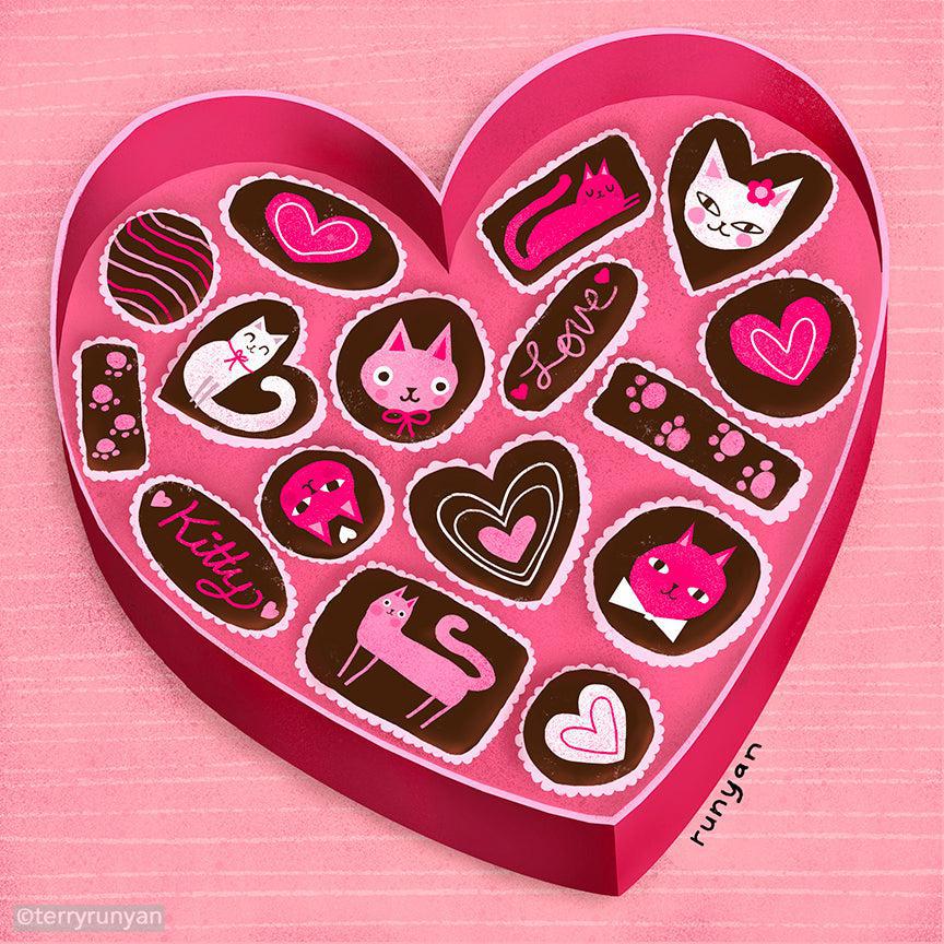 Kitty Chocolate Love! Happy #valentinesday-Terry Runyan Creative