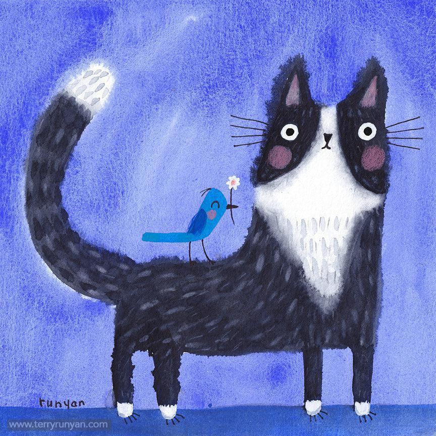 Tuxedo on Blue!-Terry Runyan Creative