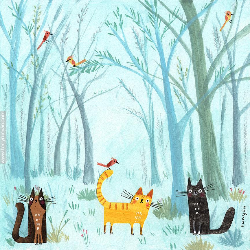 Forest Cats!-Terry Runyan Creative