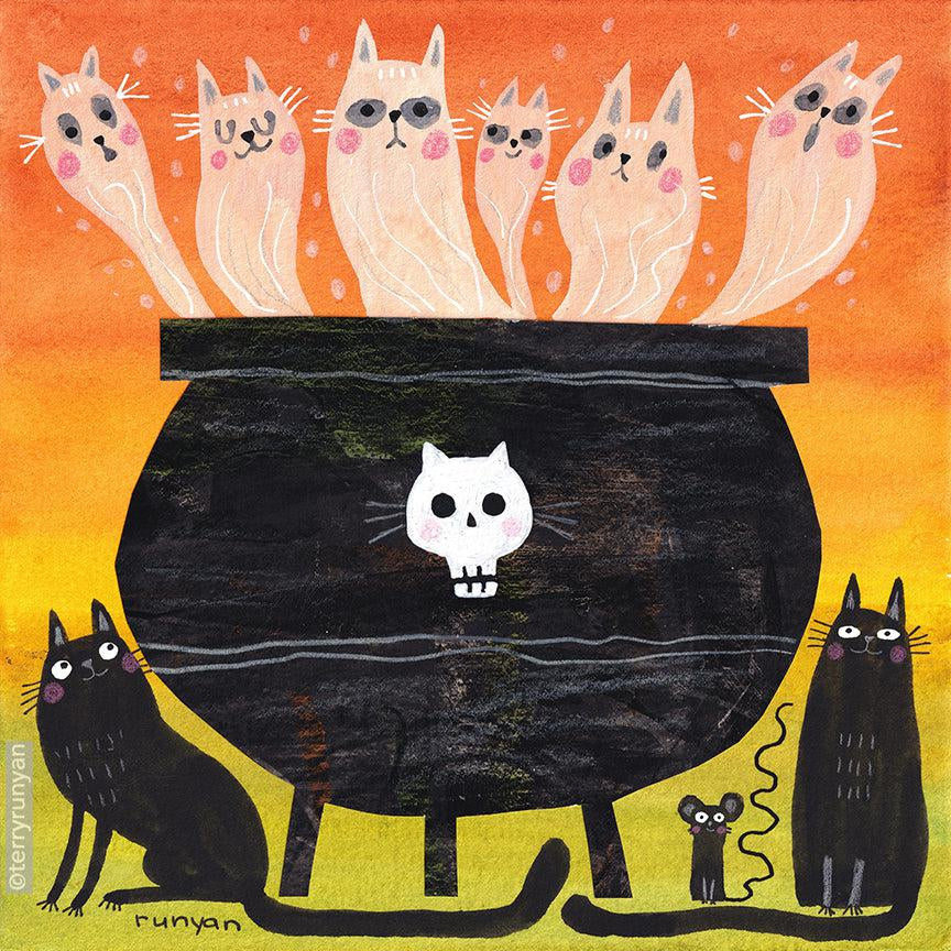 Cauldron Cats!-Terry Runyan Creative