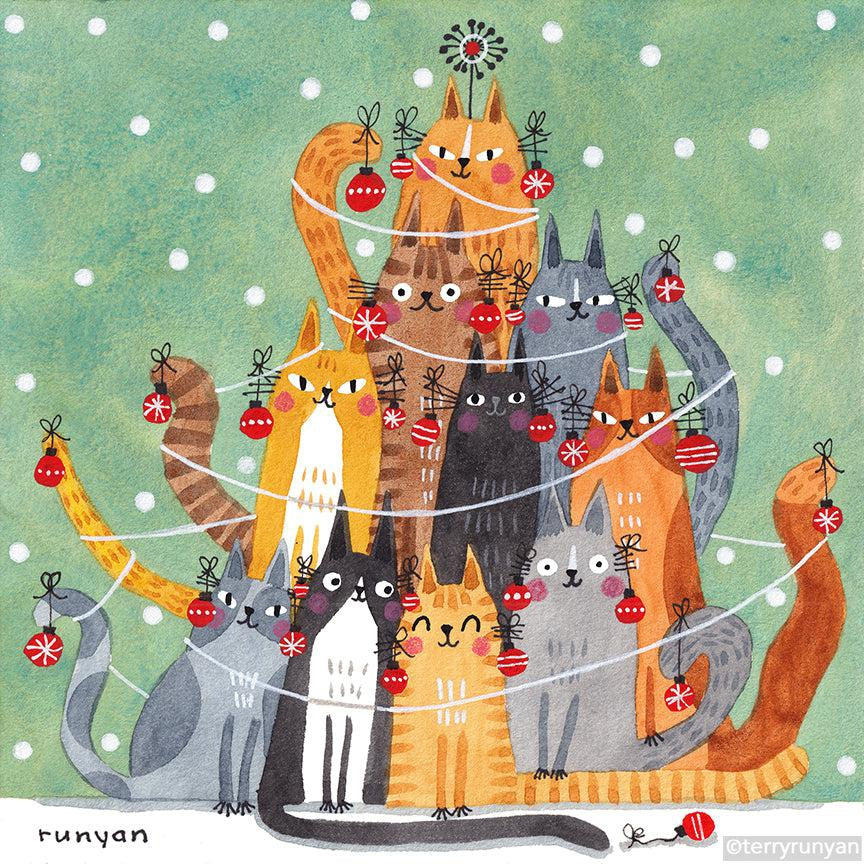 Christmas Kitty Tree!-Terry Runyan Creative