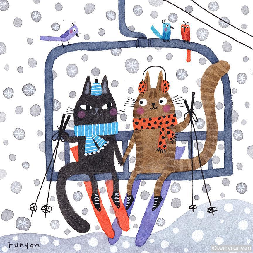 Ski Lift Friendship!-Terry Runyan Creative