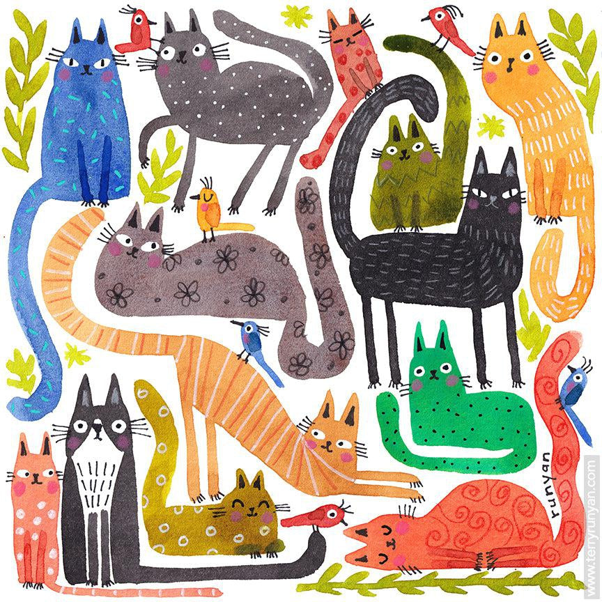 Pattern Crazy Cats – Terry Runyan Creative