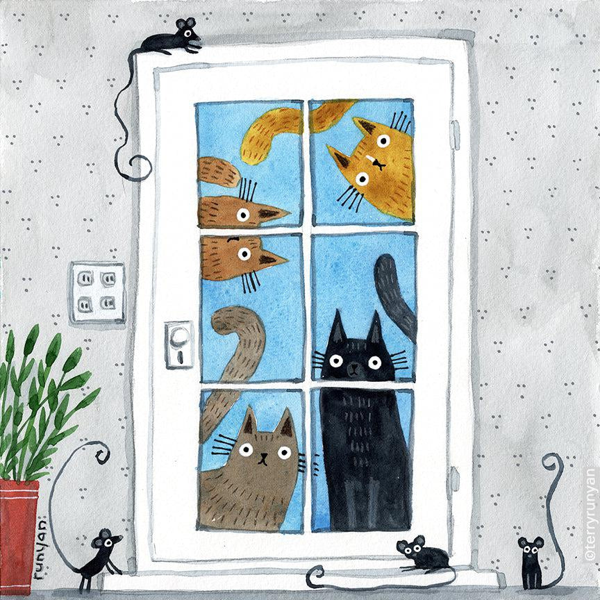 At the Door! Happy #caturday!-Terry Runyan Creative