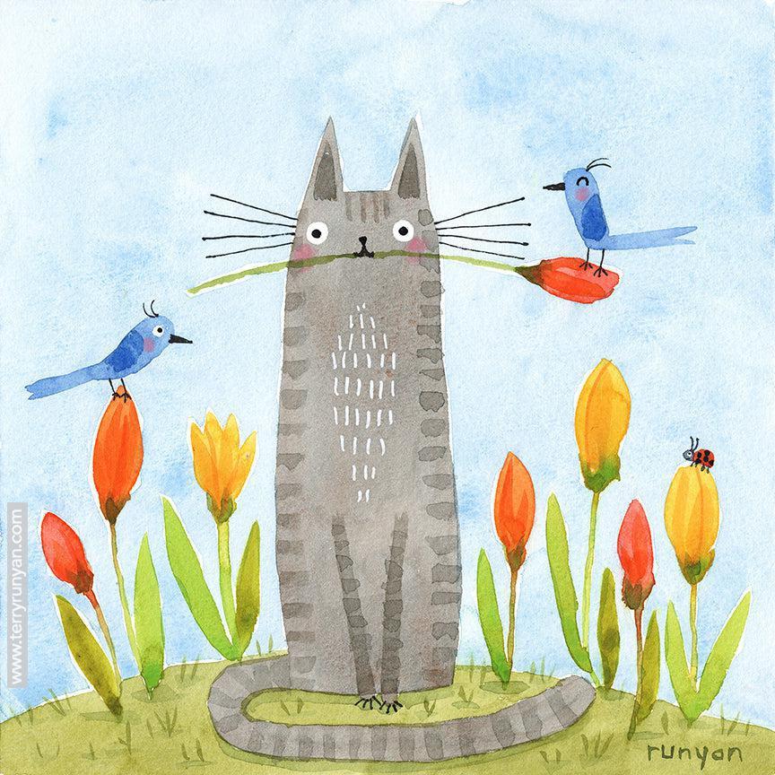 Tulip Kitty!-Terry Runyan Creative