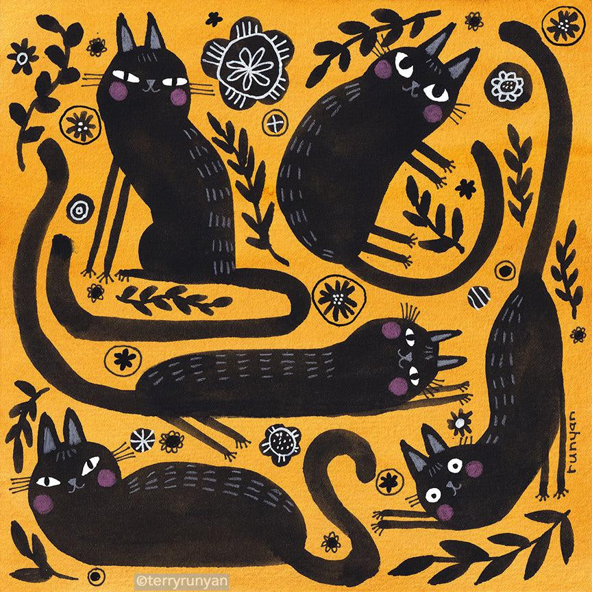 Black Cat Love! Happy Caturday!-Terry Runyan Creative