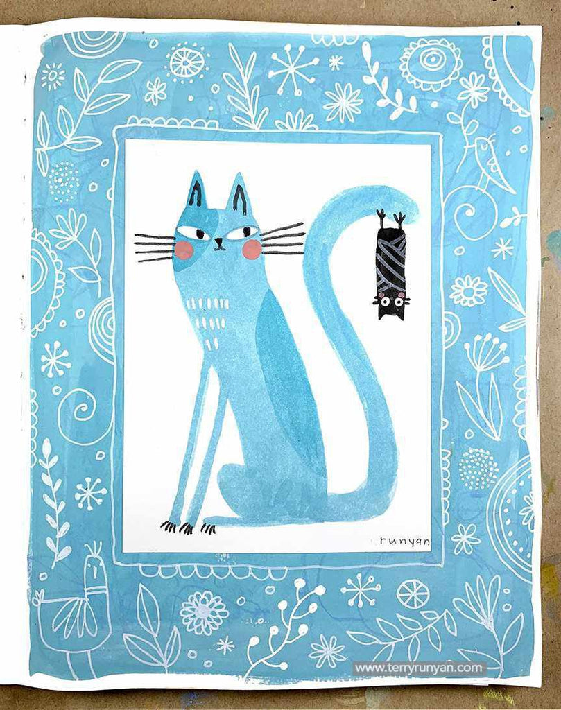 Cat Bat & Doodles!-Terry Runyan Creative