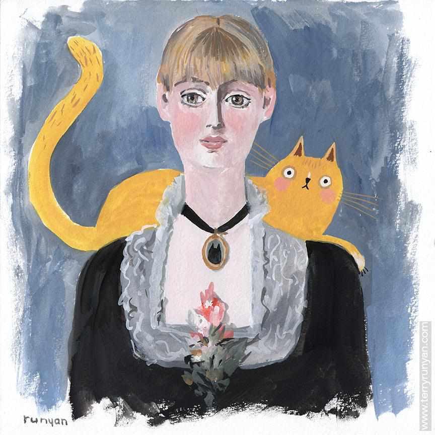 After Manet + Cat!-Terry Runyan Creative