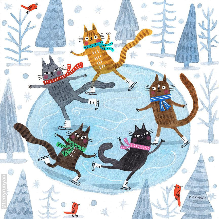 Ice Skating Friends!-Terry Runyan Creative