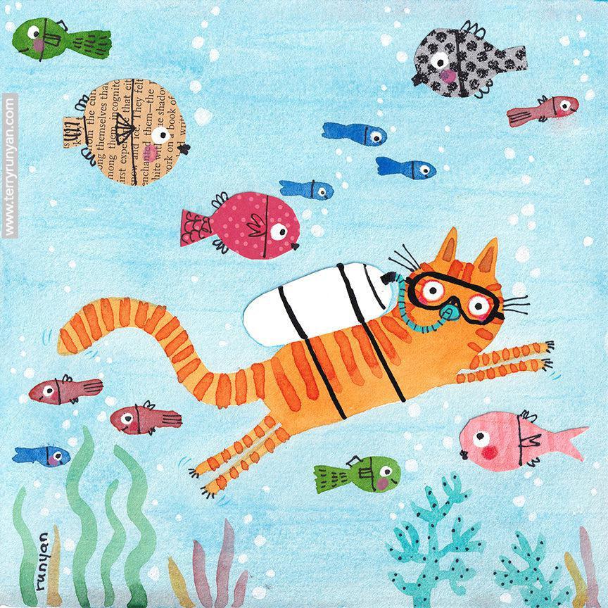 Scuba Cat!-Terry Runyan Creative