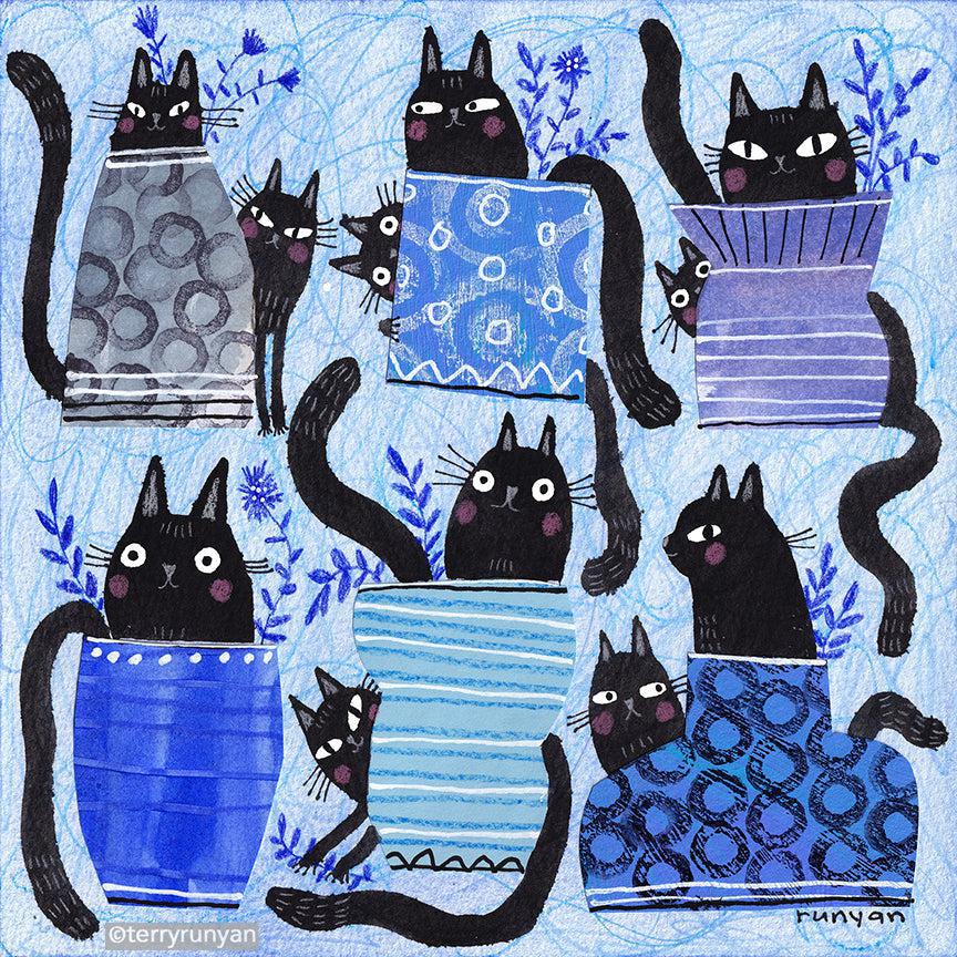 Blue & Black! Happy #caturday!-Terry Runyan Creative