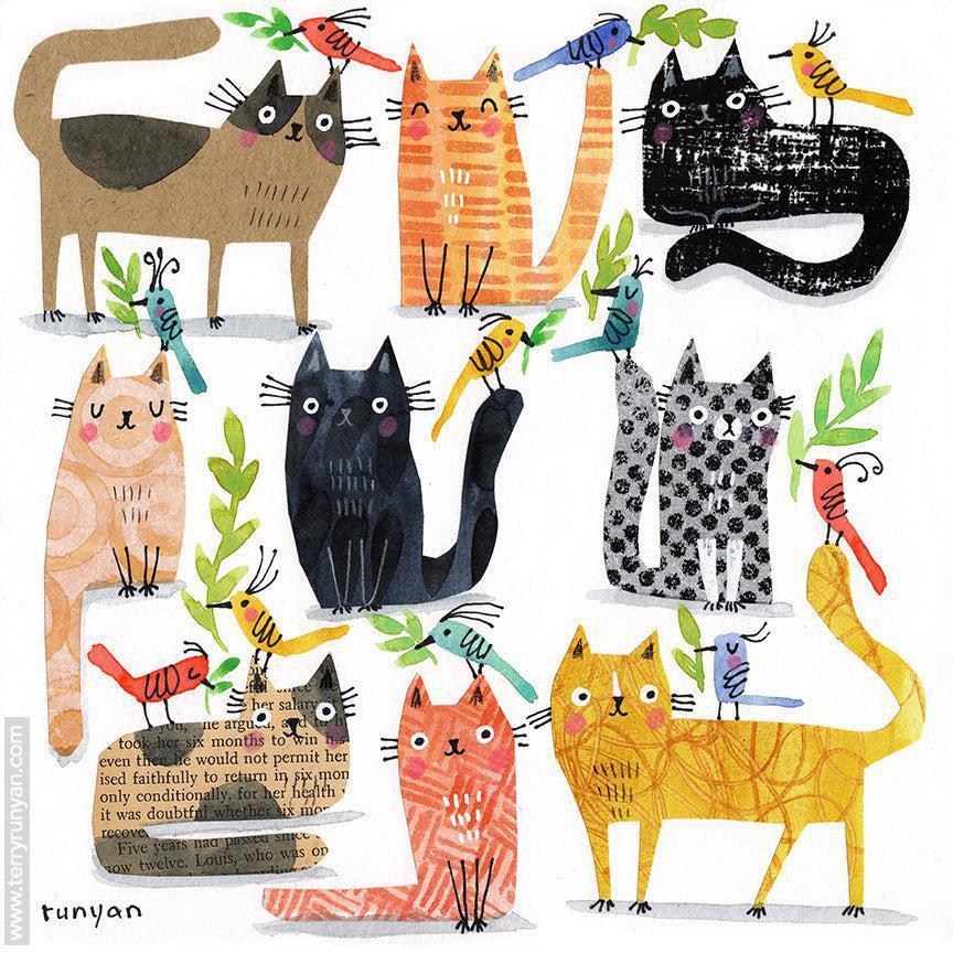 Cut Paper Caturday!-Terry Runyan Creative