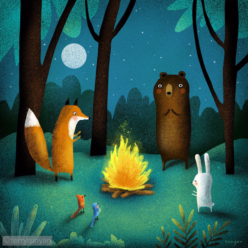 CAMPFIRE-Art Print-Terry Runyan Creative-Terry Runyan Creative